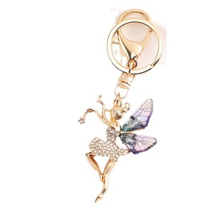 Porte-clés Fée Papillon Créative, Breloque Ange Scintillante, Porte-clés Fille Ballerine, Porte-clés Ange en Cristal et Strass - Product Image 1