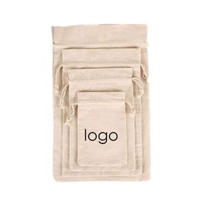 Custom Cotton Canvas Drawstring Cotton <b>Bag</b> Bunched Mouth Cotton Hemp Drawstring Storage <b>Bag</b> Pocket - Product Image 5