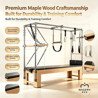 Reformer Cadillac de Pilates de Luxe Premium pour Femmes, en Bois d'Érable/Chêne, Réglable et Durable, pour la Santé, pour la Maison et les Studios Commerciaux |   MAGERV