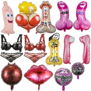 Globos de Aluminio para <span class=keywords><strong>Despedida</strong></span> de Soltero, Globos Personalizados con Forma de Senos para el Día de San Valentín, Decoración Divertida para Adultos - Product Image 1