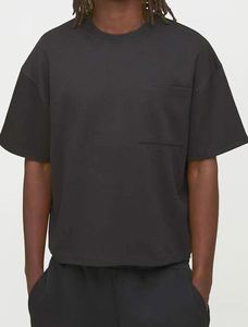 Ensemble T-shirt et Jogger Décontracté d'Été pour Homme, Noir, Coupe Boxy Ajustée, Premium, Respirant, avec Détail Poche, en Tissu Interlock 2026 - Product Image 3