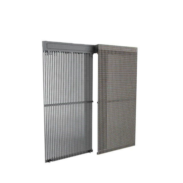 P15.625mm Lionled Low Consumption LED Window Curtain Display Transparent Flexible LED Mesh Screen