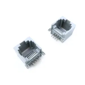 RJ12メスコネクタ8P8C右ポートPCBジャック