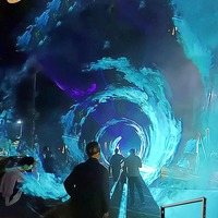 Machine de spectacle de lumière laser 3D RVB pleine couleur, équipement de tunnel temporel, discothèque, fête, scène, projecteur de lumière laser