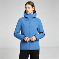 Veste softshell unisexe entièrement thermocollée, monocouche, coupe-vent, respirante, pour la randonnée en extérieur, à capuche, col montant, fermeture éclair, fine, pour adultes