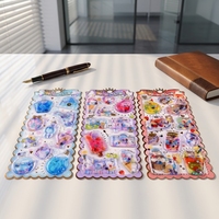 Autocollants Kawaii Magic Water Bottle Shaker - Autocollants 3D mignons à paillettes liquides et gonflés pour le journaling et les loisirs créatifs