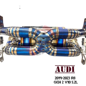 Tubo de escape Vortex Racing Burnt Blue Titanium para Audi R8 5.2L V10 de aspiración natural, piezas de mejora para ajuste de sonido. - Product Image 6