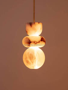 Laiton Albâtre Chevet Lustre Lumière De Luxe Minimaliste Moderne Simple Designer Cuisine Île <span class=keywords><strong>Bar</strong></span> <span class=keywords><strong>Led</strong></span> Suspension - Product Image 2