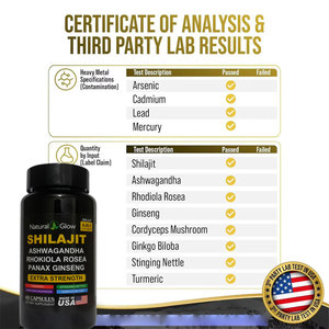 Shilajit Ashwagandha Marque privée <span class=keywords><strong>Graine</strong></span> noire Extra Fort Complément alimentaire <span class=keywords><strong>Bienfaits</strong></span> de l'éclaircissement de la peau 60 Capsules - Product Image 3