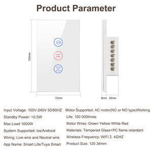 Interruptor Inteligente para Puerta Enrollable Estándar Estadounidense SUMMAO, Interruptor Inteligente para Puerta de Garaje Tuya, Interruptor Inalámbrico Wifi para Puerta Enrollable Inteligente - Product Image 2