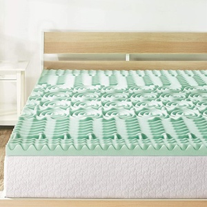 Colchón de espuma PU de 7 zonas, cama doble, tamaño Queen, té verde - Product Image 6