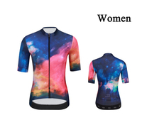 Traje de Ciclismo Transpirable con Logotipo Personalizado Unisex para Nebula, Jersey de Manga Corta con Cierre Completo, Pantalones Cortos Acolchados para Ciclismo de Carretera y MTB