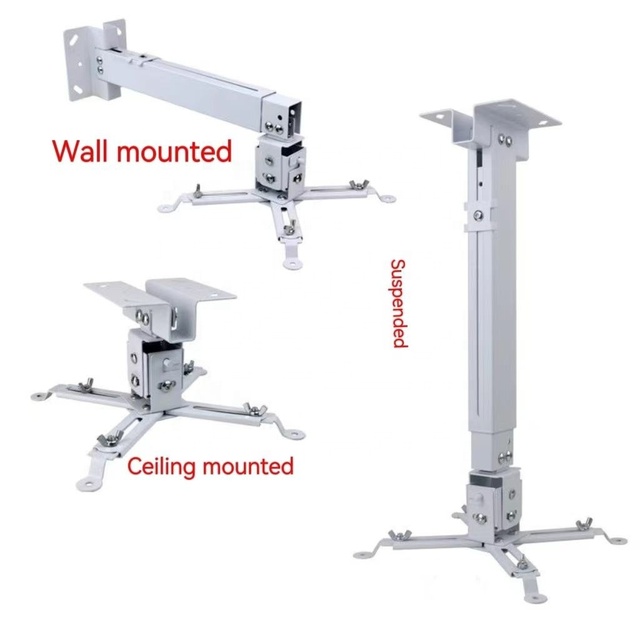 Universal Cold Rolling Steel Projector Lift Ceiling Mount Overhead Hanging Projector Mount Celling Wall Bracket for Home Office