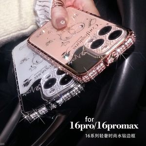 Vendita calda Bling Diamond <span class=keywords><strong>Bumper</strong></span> custodia in metallo telaio rigido per paraurti PC Cover posteriore del telefono Csae per <span class=keywords><strong>iPhone</strong></span> 16 Pro più 15 14 <span class=keywords><strong>13</strong></span> Pro - Product Image 5