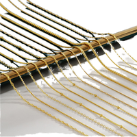 Joyería Fina: Delicado Collar de Cadena de Plata de Ley 925 Bañado en Oro, con Cadenas Surtidas (Box, Serpiente, Satélite) y Gargantilla