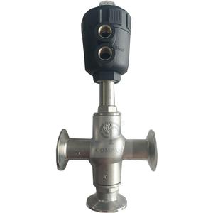 Vanne à siège d'angle pneumatique à trois voies en acier inoxydable à installation rapide pour les applications de médias d'eau - Product Image 6