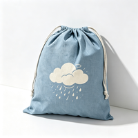 Pochette à cordon personnalisée en toile vierge motif dessin animé pour femme, sac de rangement réutilisable anti-poussière pour baskets, bottes, chaussures et organisation de voyage