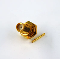 Conector SMA Hembra Coaxial RF de 50 ohmios, Impermeable, para Cable RG405, SM086, EZ086, Tipo D
