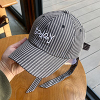 Gorra de Béisbol Deportiva con Letras Bordadas y Bloques de Color a Rayas para Ejercicio al Aire Libre, Correr, Ciclismo y Viajes