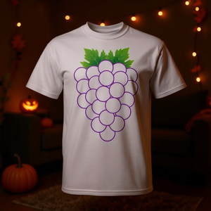 Camiseta con diseño de uvas para Halloween, camiseta con diseño de frutas, regalo divertido unisex para adultos - Product Image 3