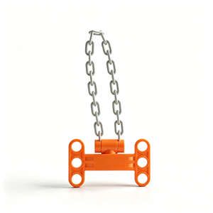 Porte-clés en briques de construction colorées en forme de I BLOCKMOC, accessoire en plastique disponible pour cadeau ou souvenir de fête - Product Image 2