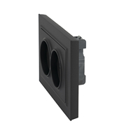 Mecanismo de Enchufe de Pared Sin Conexión a Tierra de 10A con 2 Tomas, Clasificación IP20, Material de PC, Interruptor de Enchufe