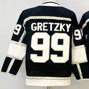 Maglie da Hockey Cucite per Uomo 11 Anze Kopitar 9 Adrian Kempe 99 Wayne Gretzky 22 Kevin Fiala 8 Doughty - Product Image 3