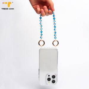 Mignon cristal perlé téléphone <span class=keywords><strong>bijoux</strong></span> sac breloques perles de verre bracelet téléphone portable sangle porte-clés pour <span class=keywords><strong>iPhone</strong></span> 15 16 17 Bracelet chaînes - Product Image 5