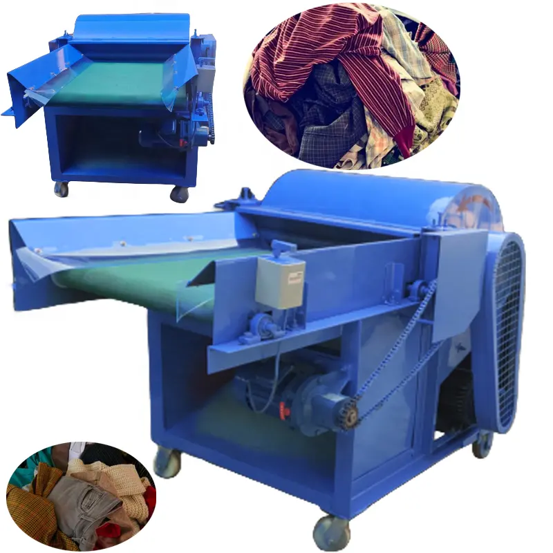 Automatisation Tissu Déchets Polyester Tissu Recyclage Machine Textile Déchets Recyclage Machine