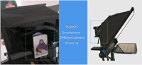 Meilleur support populaire 8-15 pouces tablette portable entretien discours studio téléprompteur adapté pour Ipad et iphone