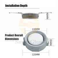 Prix de gros pour l'éclairage de plafond, support de lampe LED GX53, luminaire en plastique ABS, boîtier de lampe GX53, tissu extensible, downlight LED