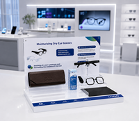 Support d'affichage de lunettes en acrylique moderne et personnalisé, soulagement de la sécheresse oculaire, détachable, à poser sur le comptoir, cadre magnétique, montage facile, support optique