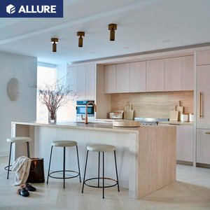 Ensemble de meubles de cuisine en métal avec armoire murale haute en acier de style européen Allure, finition super brillante, blanc - Product Image 1