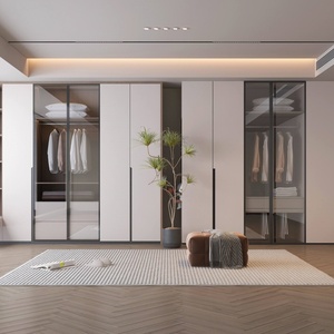 Meubles de maison de luxe haut de gamme au design moderne, armoire de chambre à coucher personnalisable avec plusieurs espaces de rangement - Product Image 5