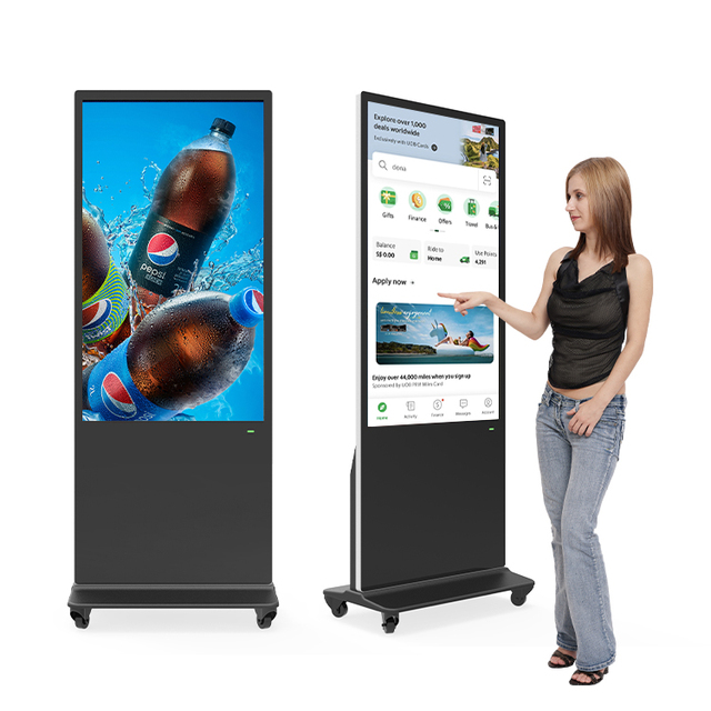 43 50 55 65 Inch Multimedia Interactive Wayfinding Information Floor Standing Touch Digital Kiosk With Built-In Media Player
