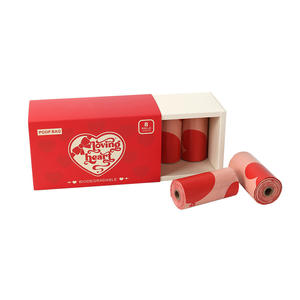 Güzel kalp desen gül kokulu biyobozunur çevre dostu kaka poşetleri Pet köpek atık bertaraf için - Product Image 6