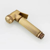 Ensemble de pulvérisateur de bidet de luxe vintage en laiton, kit shattaf de toilette contemporain à main, pulvérisateur vertical mural pour salle de bain