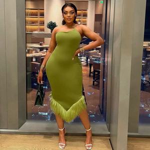 เดรสแฟชั่นทรงเข้ารูป แขนกุด สีพื้น สำหรับงานปาร์ตี้ คลับแวร์ ทรงสลิม ยาว เซ็กซี่  ชุดเดรสผู้หญิง ชุดเดรสสะโพกผู้หญิง - Product Image 6