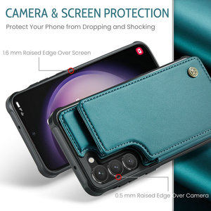 Coque arrière CaseMe RFID pour <span class=keywords><strong>Samsung</strong></span> <span class=keywords><strong>Galaxy</strong></span> S24 Etui avec portefeuille antivol antichoc Emplacements soignés pour <span class=keywords><strong>Samsung</strong></span> S24 S23 S22 S21 S20 - Product Image 4