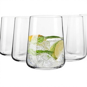 Juego de Vasos Infinity de 6-166 oz (490 ml) para Agua/Jugo, Vasos Modernos Cónicos, Cristalino, Sin Plomo - Product Image 1