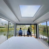 Préfabriqué 2024 nouveau navire conception dirigeable pod espace commercial dirigeable pod petite maison capsule avec cuisine mobil-homes