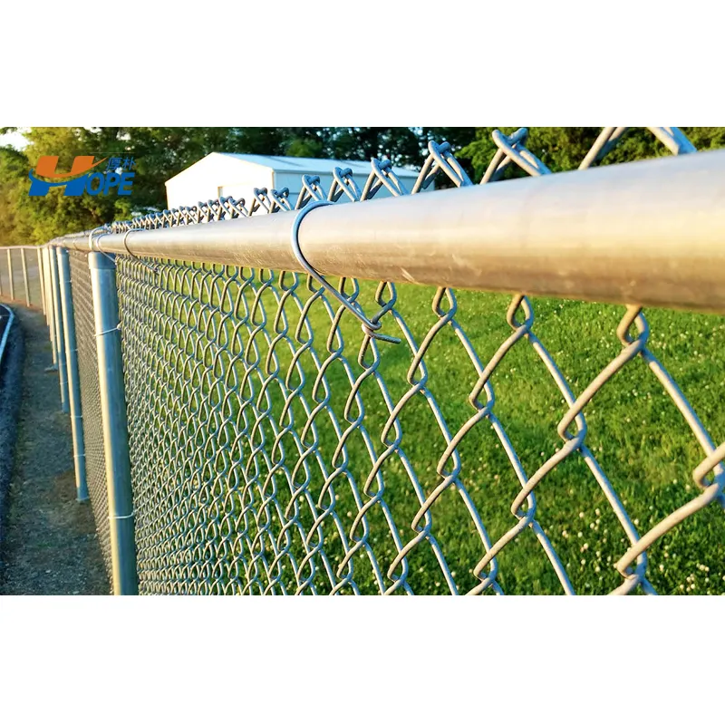 Heavy duty hot dipped galvanized pvc coated anti climb 8 feet cast iron chain link fencing