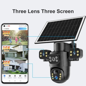 Eseecloud 40MP 4G Sim Card WIFI Three Lens Solar Cameras Outdoor <b>Wireless</b> CCTV PTZ Surveillance Outdoor Network <b>Security</b> <b>Camera</b> - Product Image 2