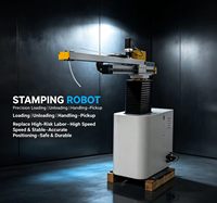 Bras robotique collaboratif à haute absorption des chocs pour la manutention de matrices, compatible avec les commandes en gros, pour les opérations de poinçonnage en cycle.