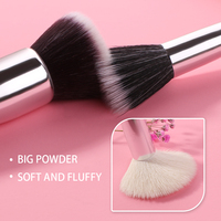 Ensemble professionnel de 12 pinceaux de maquillage noirs de haute qualité, pinceaux à poudre, à eye-liner, à fard à paupières, à fond de teint, taille de voyage luxueuse, petits pour les sourcils