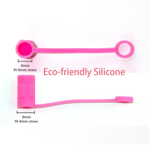 Nouveau concepteur en gros <span class=keywords><strong>Horoscope</strong></span> Styles quantité minimale de commande inférieur 8mm boire mignon Silicone rose personnalisé paille Topper - Product Image 3
