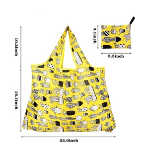 Custom Eco Friendly Nylon <b>printing</b> Recycled Polyester Foldable Grocery Shopping Bag With Logos - Product Image 3