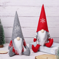 Ensemble de poupées elfes sans visage de style européen JQ - Broderie cloche Rudolph flocon de neige Décoration de maison de Noël Vente en gros