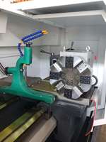 Tour CNC horizontal de taille moyenne CK6150 à 2 axes, système de commande GSK, haute précision 0,01 mm, lit plat, broche simple, 1000 mm max.