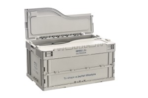 Gabinete plegable de almacenamiento portátil de 55L, contenedor de plástico Rectangular cuadrado de estilo Industrial, almacenamiento apilable de aluminio por inyección - Product Image 6